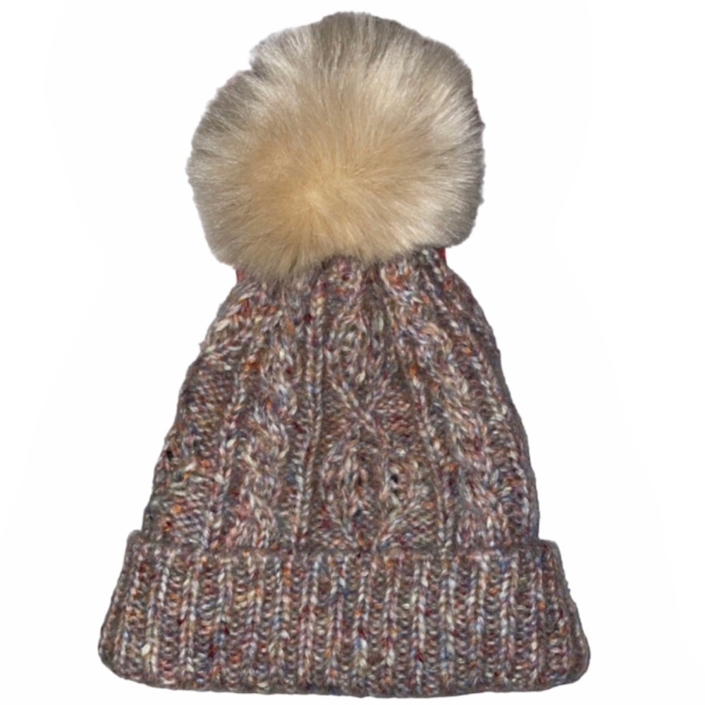 Free People Confetti Cable Pom Beanie